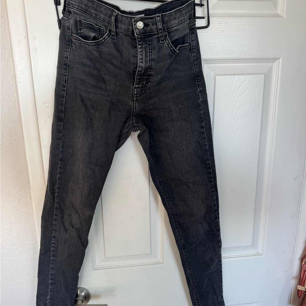 Topshop Men's Dark Gray Skinny Jeans